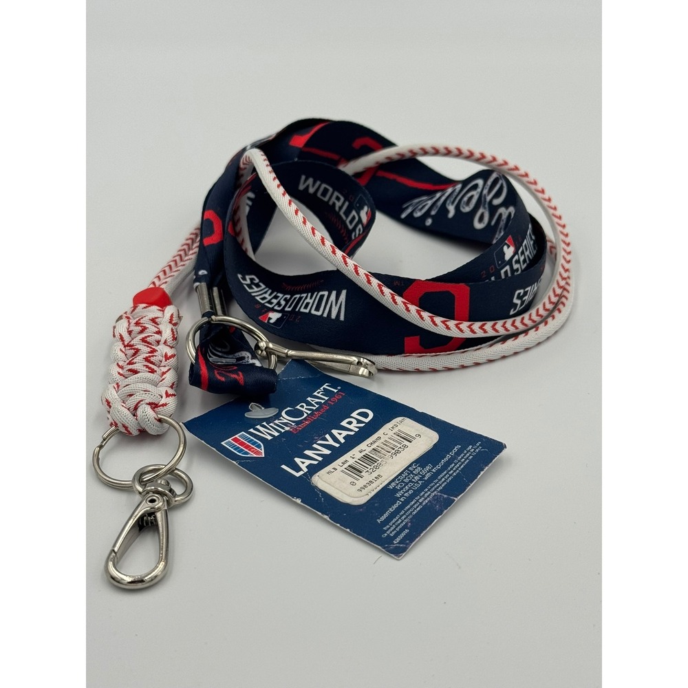 WinCraft MLB Cleveland Indians 2016 World Series AL Champions Lanyard Navy Red
